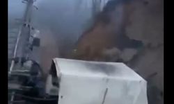 Giresun'da heyelan; sondaj makinesi toprak altında kaldı