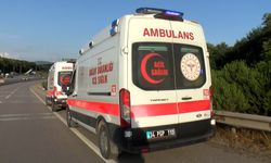 Çekmeköy'de hafif ticari araç ağaçlık alana uçtu: 2 yaralı