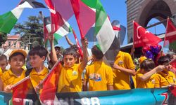 Edirne'de çocuklardan 'Gazze'ye destek' açıklaması