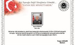 MSB: Isthihbarat Albay Sayit Gökgöz askerî araç kazasında şehit oldu