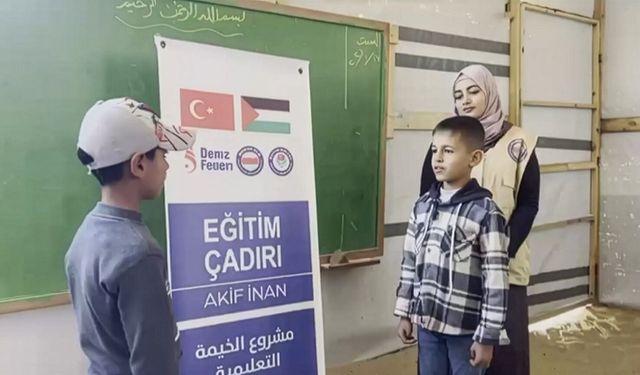 Eğitim-Bir-Sen'den Gazze'de eğitim çadırı