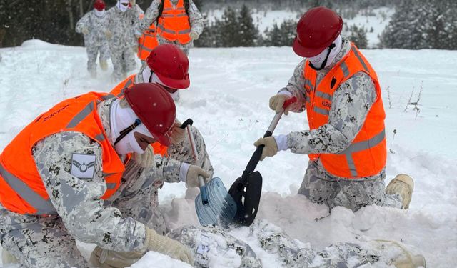 MSB'den 'derin karda muharebe eğitimi' paylaşımı