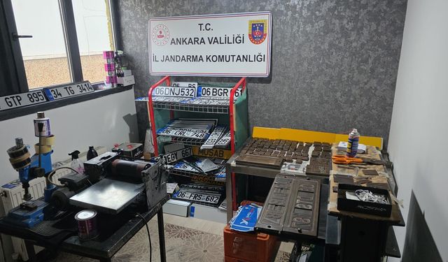 Ankara'da sahte plaka operasyonu: 1 gözaltı