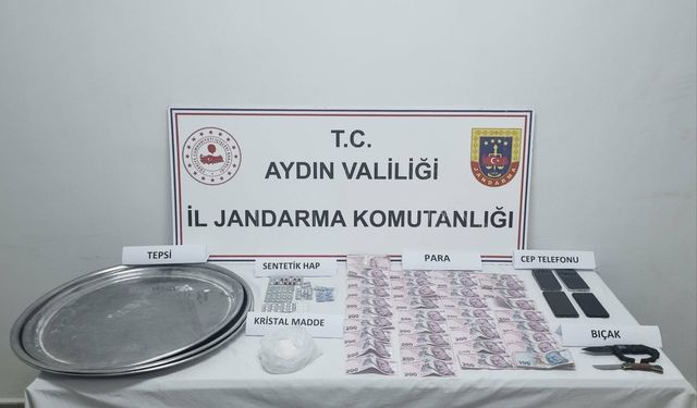 Aydın'da 170 gram metamfetamin ve 52 sentetik ecza ele geçirildi