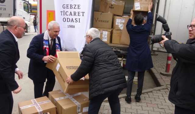 Gebze Ticaret Odası'ndan Gazze'ye 2 TIR dolusu yardım malzemesi