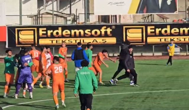 Kilis'te Bölgesel Amatör Lig maçında kavga