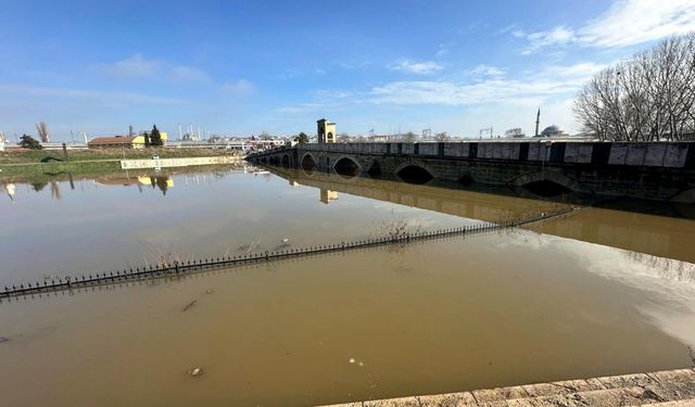 Meriç Nehri'nde su seviyesi arttı; DSİ 'turuncu alarm' uyarısında bulundu