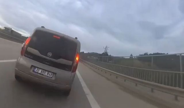 Motosiklet sürücüsü 113 km/h ile araca çarptı