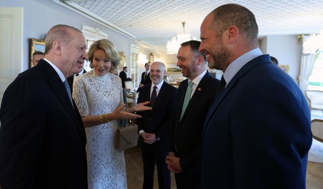 Cumhurbaşkanı Recep Tayyip Erdoğan Belçika Kraliçesi Mathilde'yi kabul etti