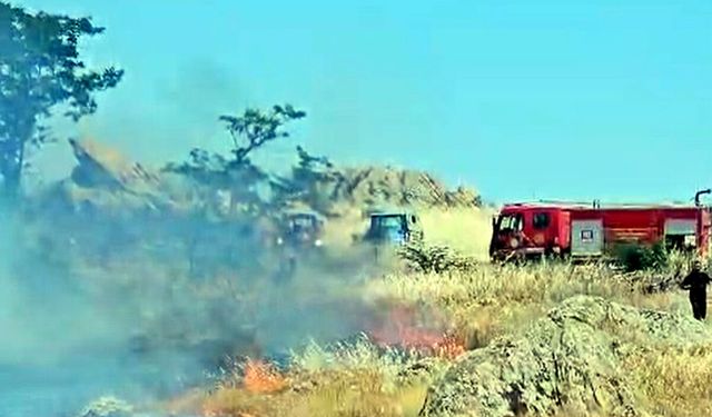 Edirne'de yangın; 200 dekar ekili alan zarar gördü