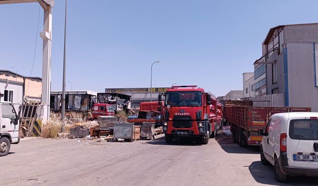 Gaziantep'te metal işletme atölyesinde yangın