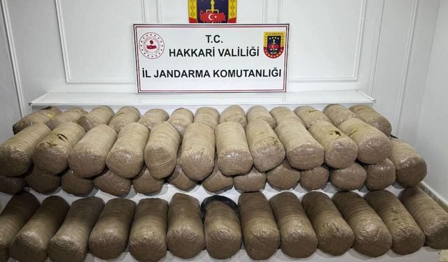 Hakkari'de 503 kilo esrar ele geçirildi