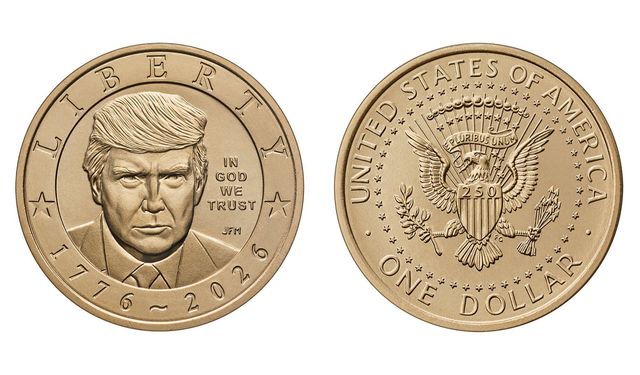 ABD'nin bağımsızlığının 250'nci yılına özel üzerinde Trump'ın yer aldığı altın para basılacak