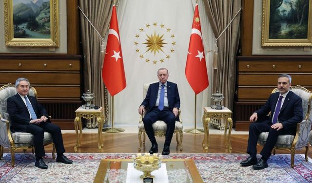 Cumhurbaşkanı Erdoğan, Kırgızistan Dışişleri Bakanı Kulubayev ile görüştü