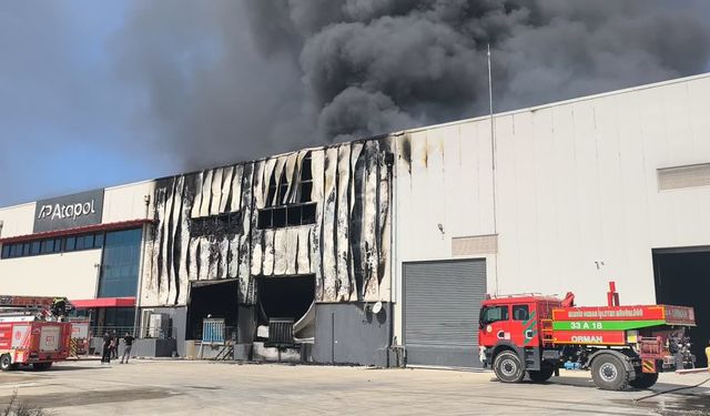 Mersin'de temizlik malzemesi tesisindeki yangın kontrol altına alındı