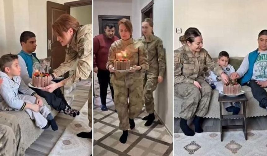 Jandarmadan bedensel engelli Doğanay'a sürpriz ziyaret