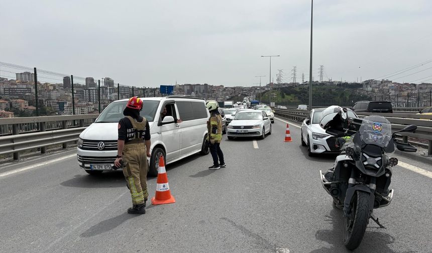 Kağıthane'de zincirleme trafik kazası; 6 araç hasar gördü
