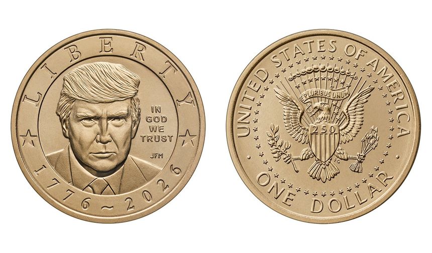 ABD'nin bağımsızlığının 250'nci yılına özel üzerinde Trump'ın yer aldığı altın para basılacak